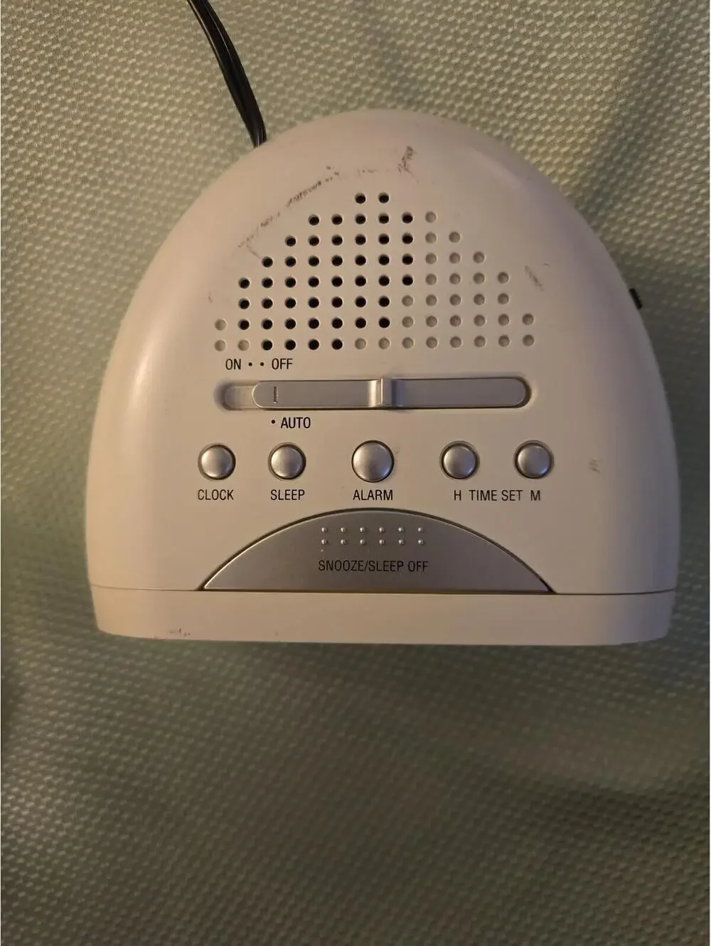 Coby CR-A48 Digital AM/FM Dual Alarm Clock Radio - White with Red LED Display